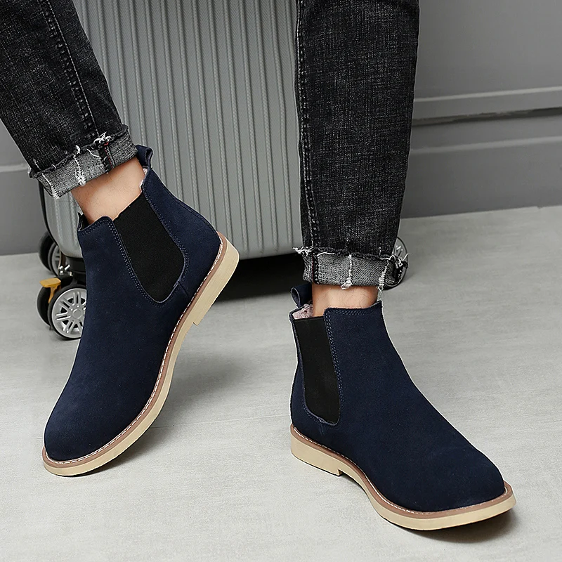 Fashion outdoor Chelsea Boots Men Suede 