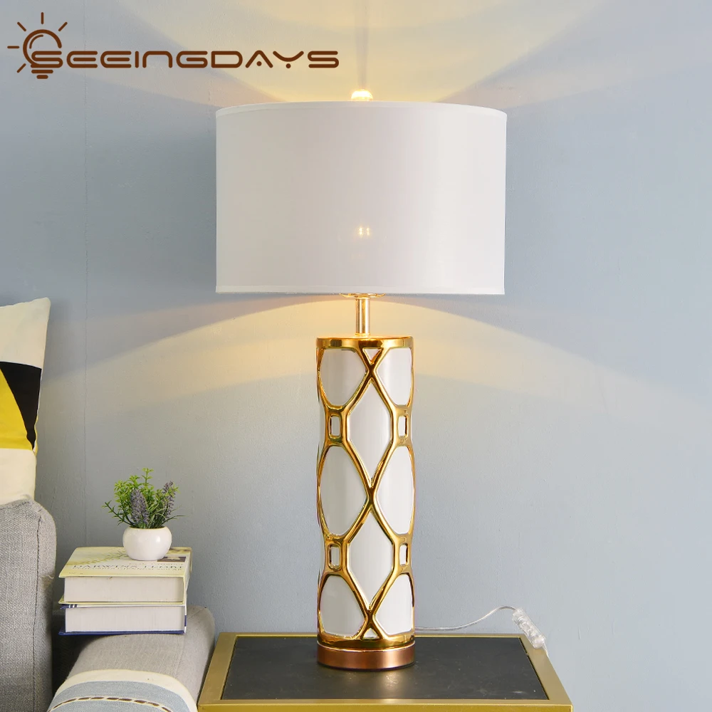 gold table lampshade