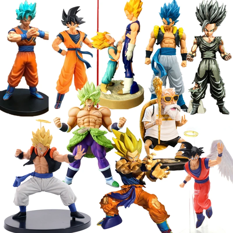 Hot Dragon Ball Son Goku Super Saiyan Anime Figure 22cm Goku DBZ Action  Figure Model Gifts Collectible Figurines for Kids
