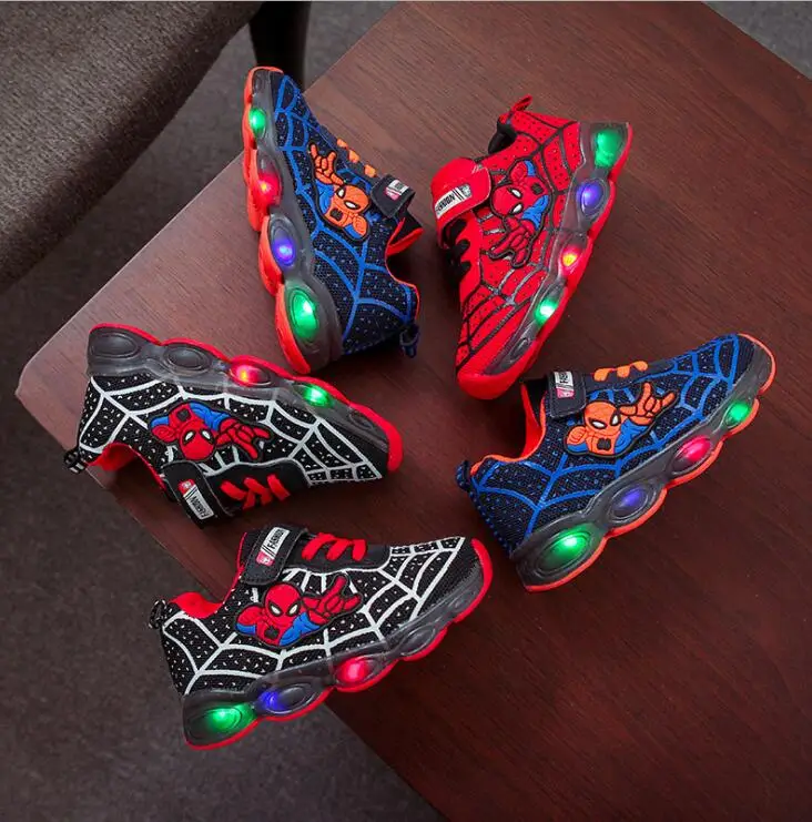 spiderman light up sneakers