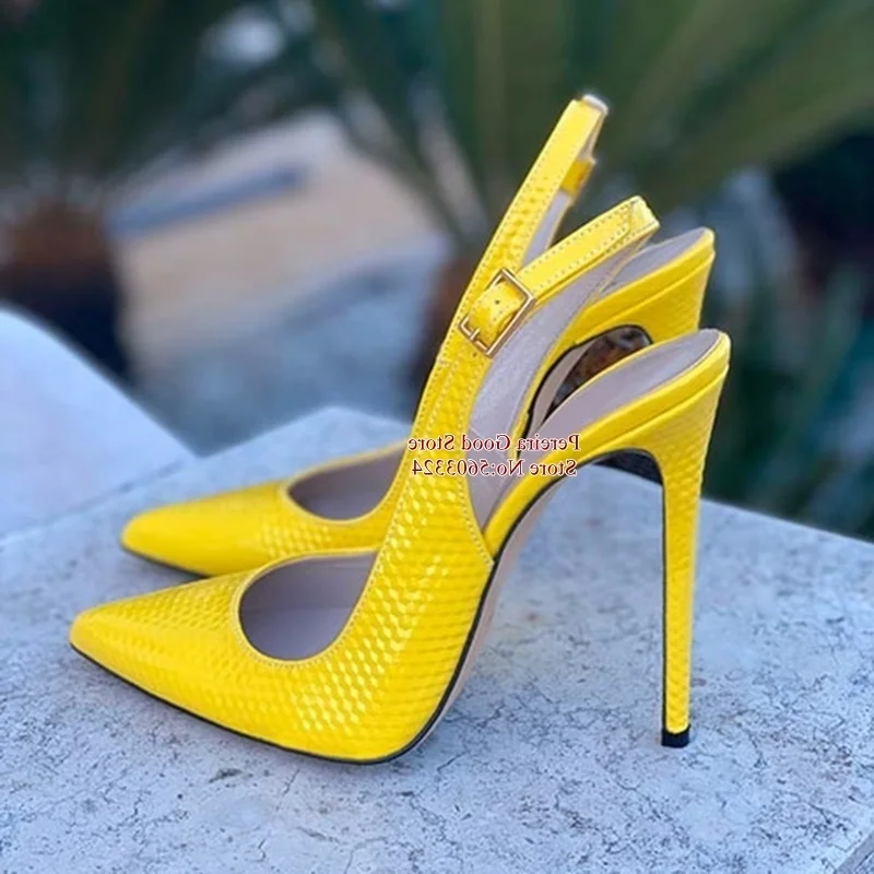 yellow slingback shoes