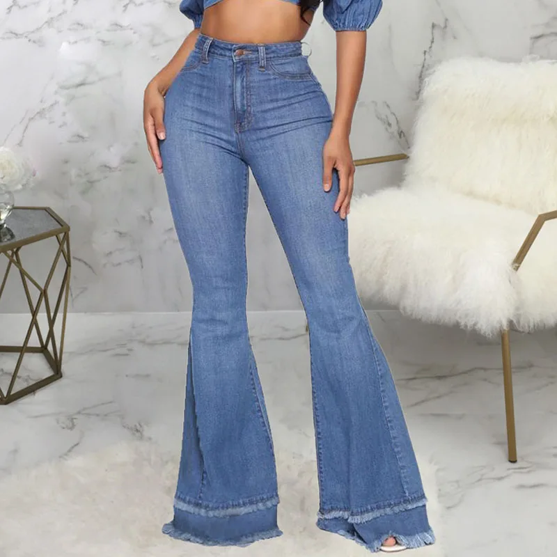 flare leg high waisted jeans