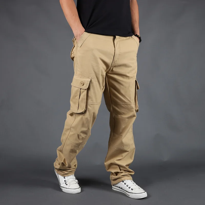 Multi pocket Cargo Harem Joggers Pants Men Tactical Casual Harajuku Streetwear Sweatpant Trousers Male Pants baggy Plus size 44