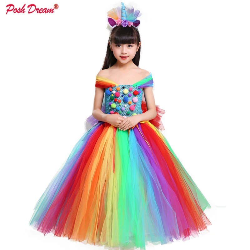 unicorn and rainbow dress