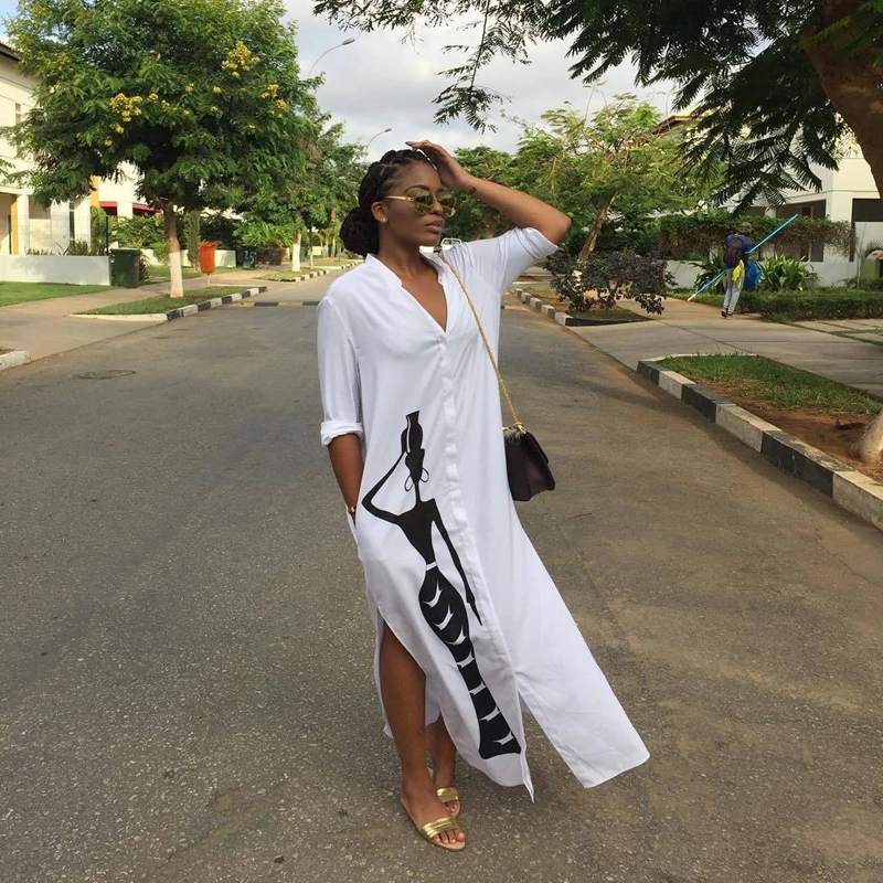 Autumn Long Dress Long Sleeve Shirt 