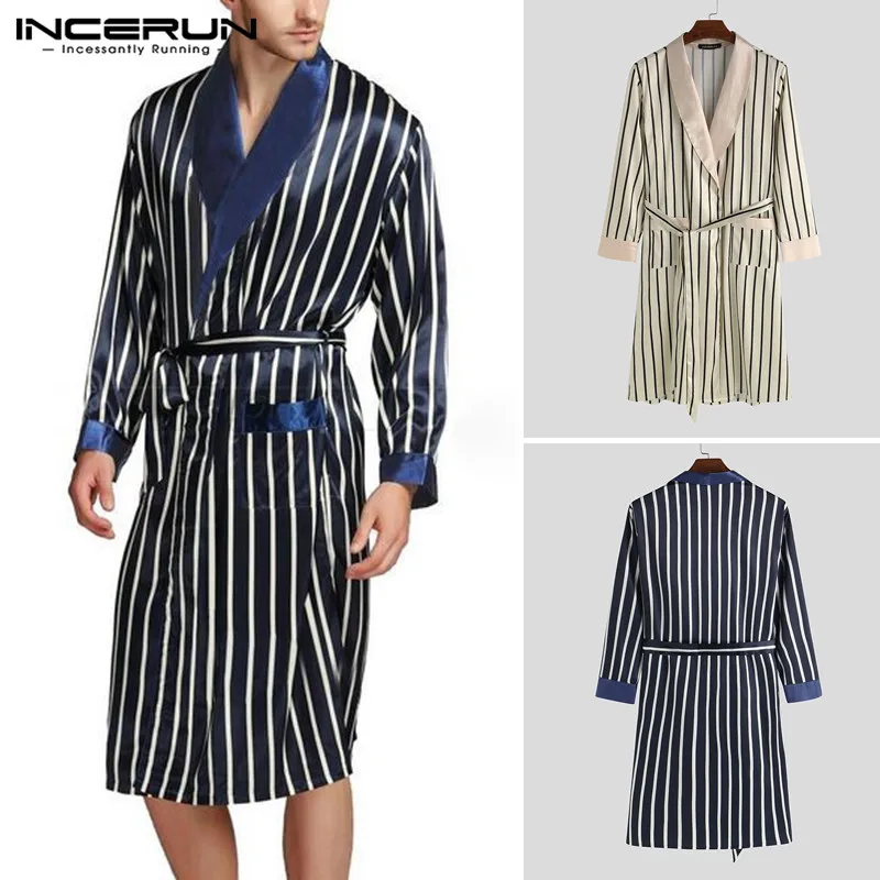 2020 Spring Men Robes Fashion Nightgown 
