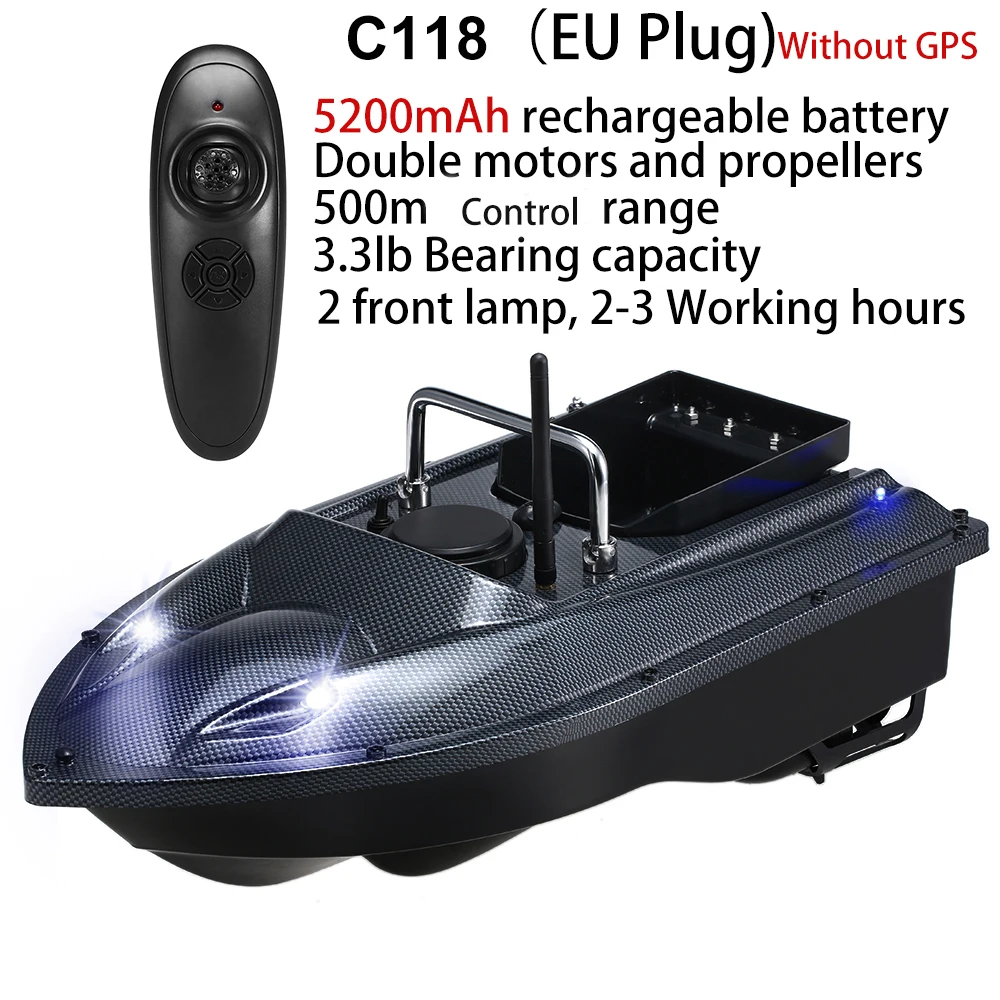 Smart GPS Fishing Bait Boat with Large Bait Container Automatic Bait Boat  with 400-500M Remote Range 12000mAh/5200mAh Dual Motor - AliExpress