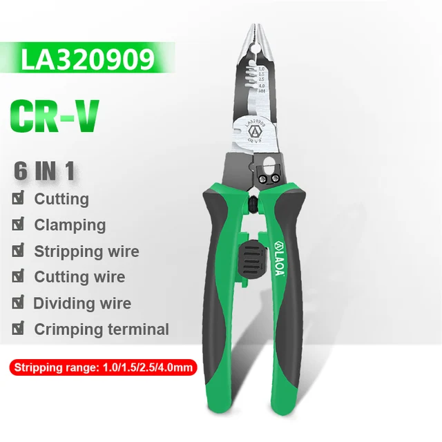 Αγορά Εργαλεία χειρός  LAOA Multifunctional Electrician Pliers Long Nose  Pliers Wire Stripper Cable Cutter Terminal Crimping Hand Tools