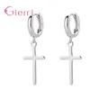 Fashion Trendy 925 Sterling Silver Earrings Cross Drop Earrings For Women Men Gift Earings Pendant Fine Jewelry Wholesale preview-1