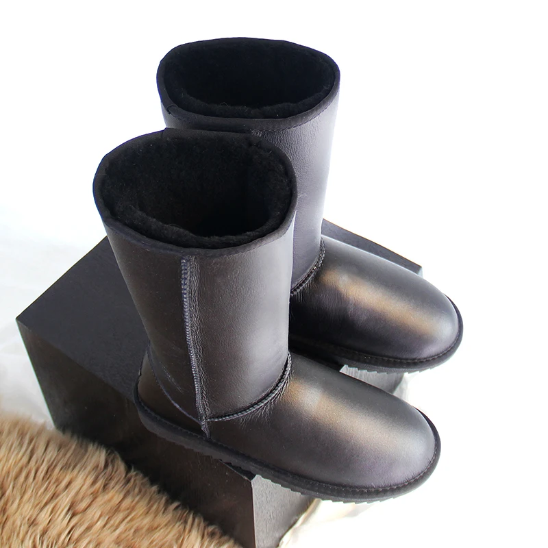 leather and sheepskin boots