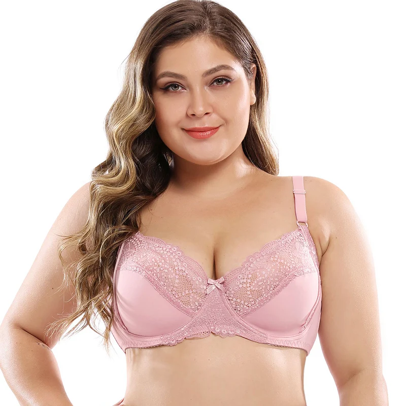 Αγορά Γυναικεία οικειότητα  TELIMUSSTO Womens Large Cup B C D E F Unlined  Bra Full Cup Lace Bras Plus Size 38 40 42 44 46 48 50 Floral Underwired  Bralette