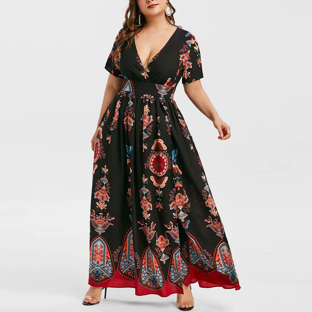 V-Neck Fashion Dress 