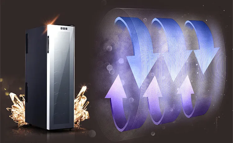 Home Electronic Constant Temperature Glass Wine Cooler Small Stainless Steel Shelf Wine Cooler Refrigerated JC-53ALW (1) 