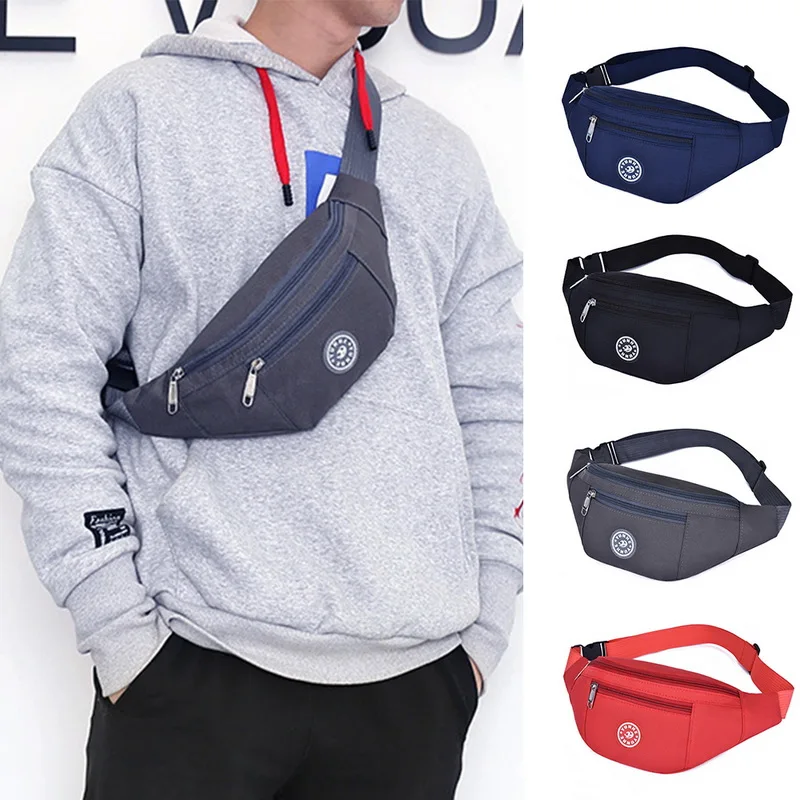 Chest bag Nylon Waist Bag Women Belt Bag Men Colorful Bum Bag Travel Purse Phone Pouch Pocket  Fashion Travel Shoulder Purse-animated-img
