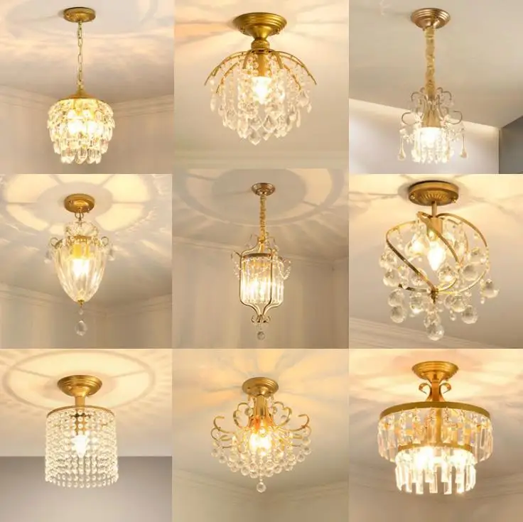 small clear chandelier