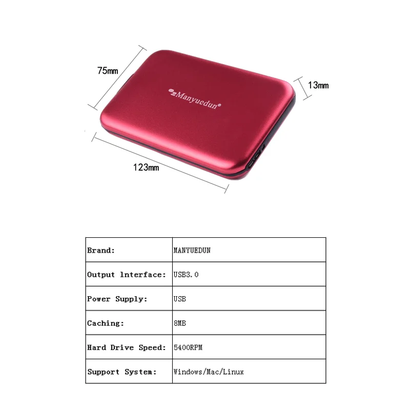 HDD Manyuedun External Hard Drive 80gb High Speed 2.5" hard disk for desktop and laptop Hd Externo 500G disque dur externe preview-3
