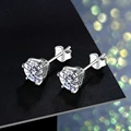 New Arrival 0.5 Carat Moissanite Gemstone Stud Earrings for Women Solid 925 Sterling Silver D color Solitaire Fine Jewelry preview-6