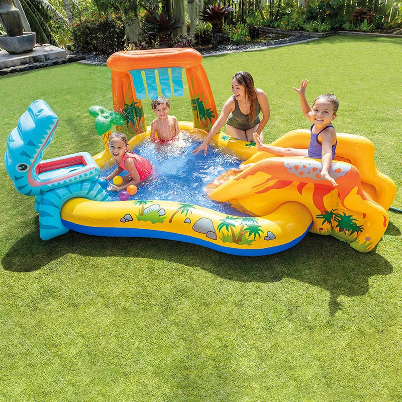 קנו בריכות ומים כיף  Summer Outdoor Inflatable Castle Toys Inflatable  Ocean Ball Pool Paddling Pool Kids Swimming Pool Thickened Fishing Beach  Pools
