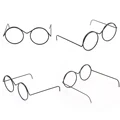 2pcs Great Collection Fashion Round Frame Lensless Retro Doll Glasses For Doll Hot Sale preview-4