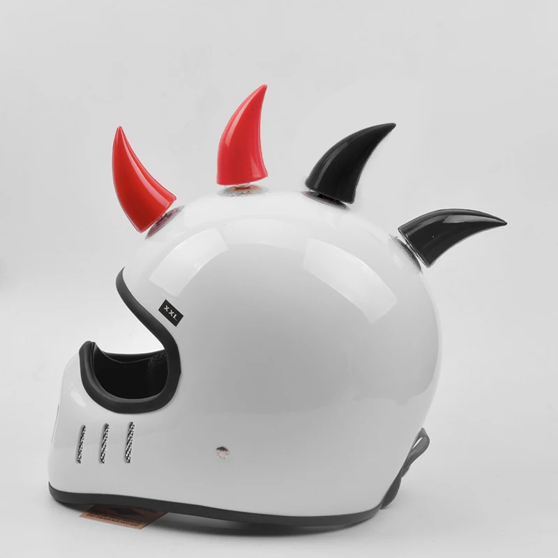 motorcycle helmet devil horns