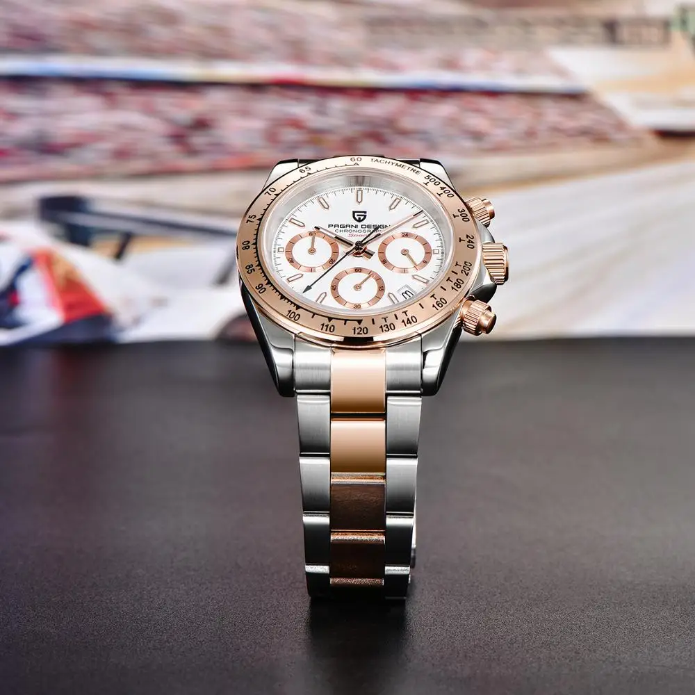 Acquistare Orologi da uomo | 2020 PAGANI Design new men's quartz watches  top luxury brand business watch stainless steel waterproof men chronograph  fashion