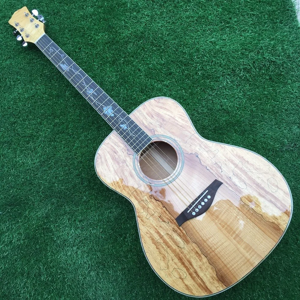 maple top acoustic guitar