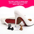 2Pcs Woman High heels Shoe Covers Square TPU/PVC Material Soft Damping Heel protector Silencer Non-slip Heel protector preview-4