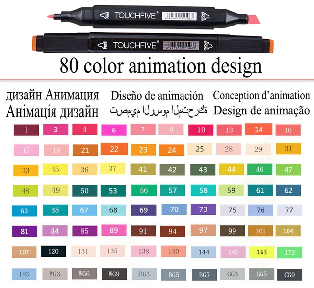 קנו ציוד כתיבה ותיקון  TouchFIVE 24/30/40/60/80/168lot Markers Hand