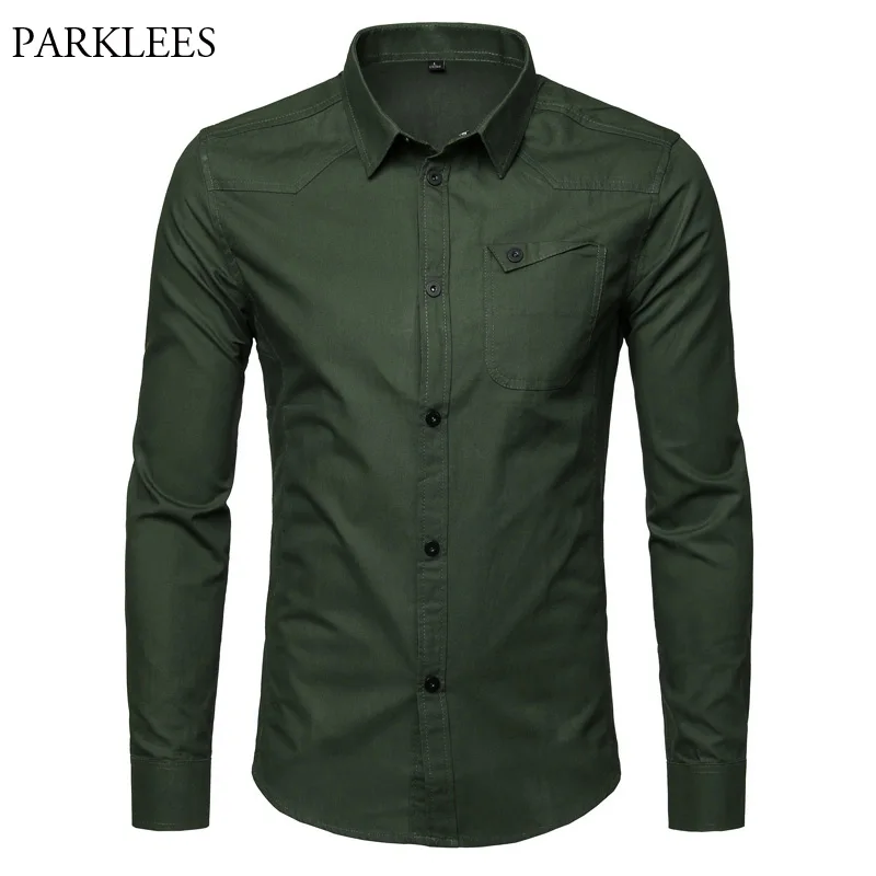 Military Western Shirt Men High Quality 