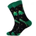 2020 New Christmas Socks Long For Women Fashion Design Plaid Colorful Happy Funny Men High Socks For Gift preview-5
