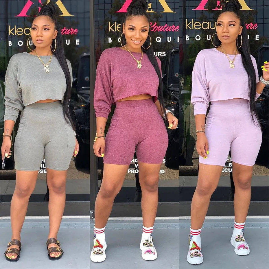 Biker Shorts Sweat Suits Summer Clothes 