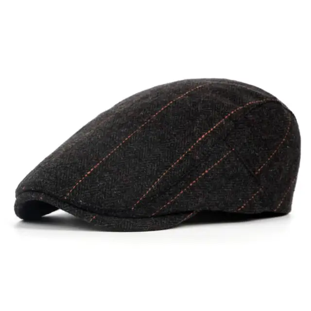 plaid beret hat