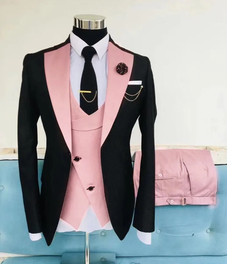 blush wedding suit