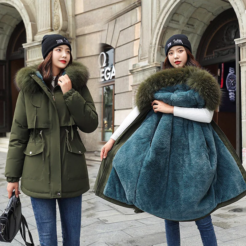 Autumn Winter Jacket Women Velvet Liner 