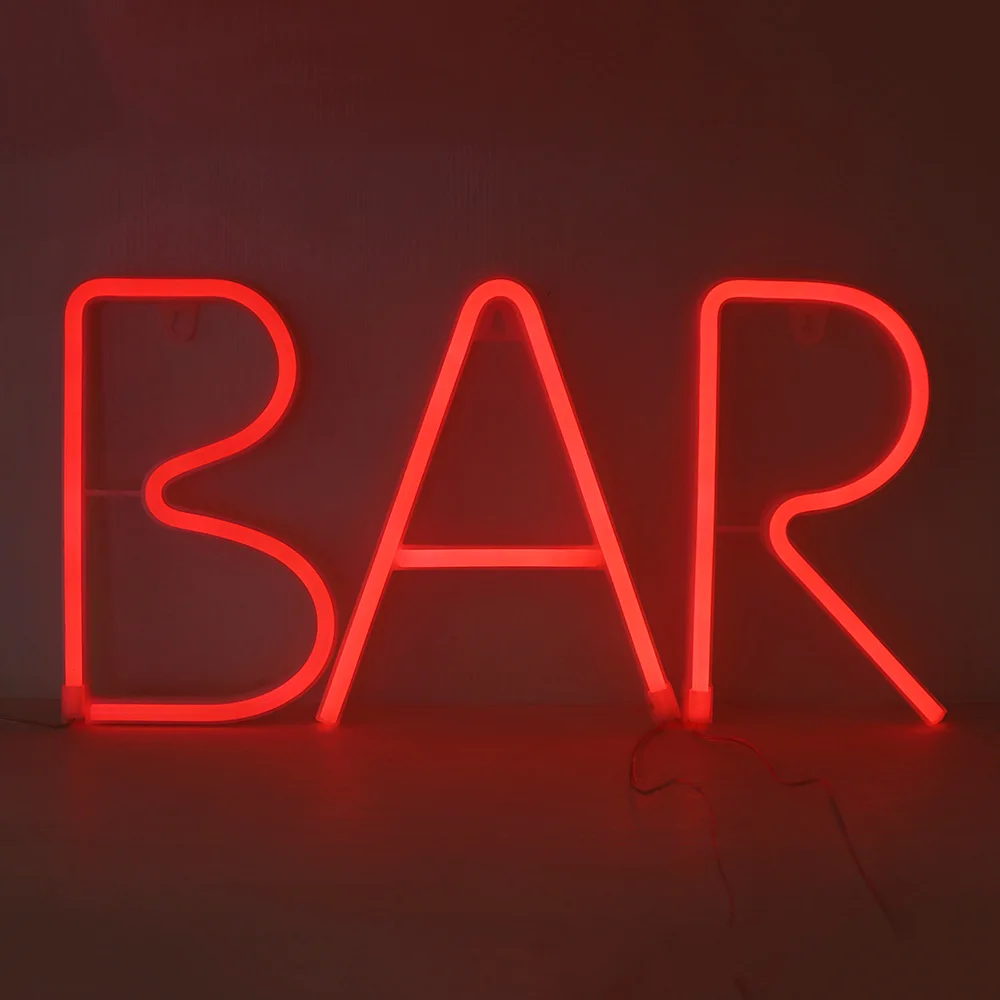 neon letters bar