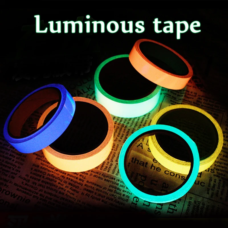 1/3/5M Luminous Fluorescent Night Self-adhesive Glow In The Dark Sticker Tape Safety Security Home Decoration Warning Tapes