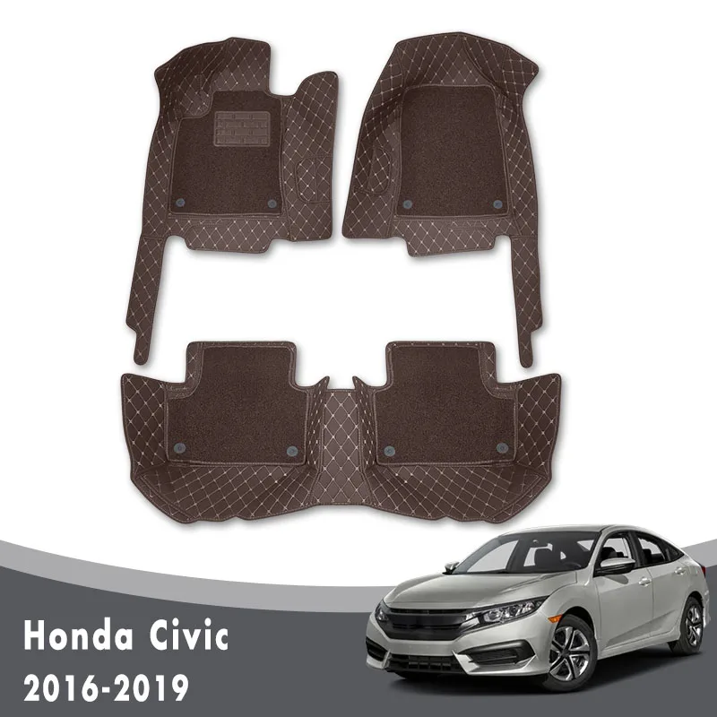 Αγορά Αξεσουάρ εσωτερικού χώρου  LHD Car Floor Mats For Honda Civic 10th  Sedan 2016 2017 2018 2019 Car Styling Accessories Removable Wire loop  Carpets 3pcs/set