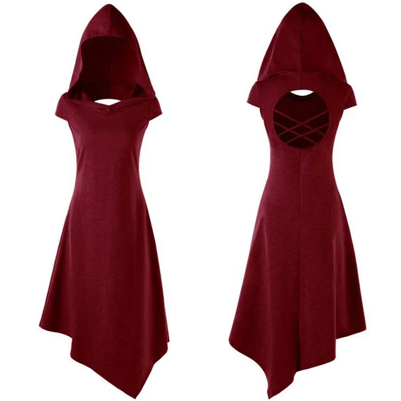Women Medieval Vintage Gothic Witch Elf 