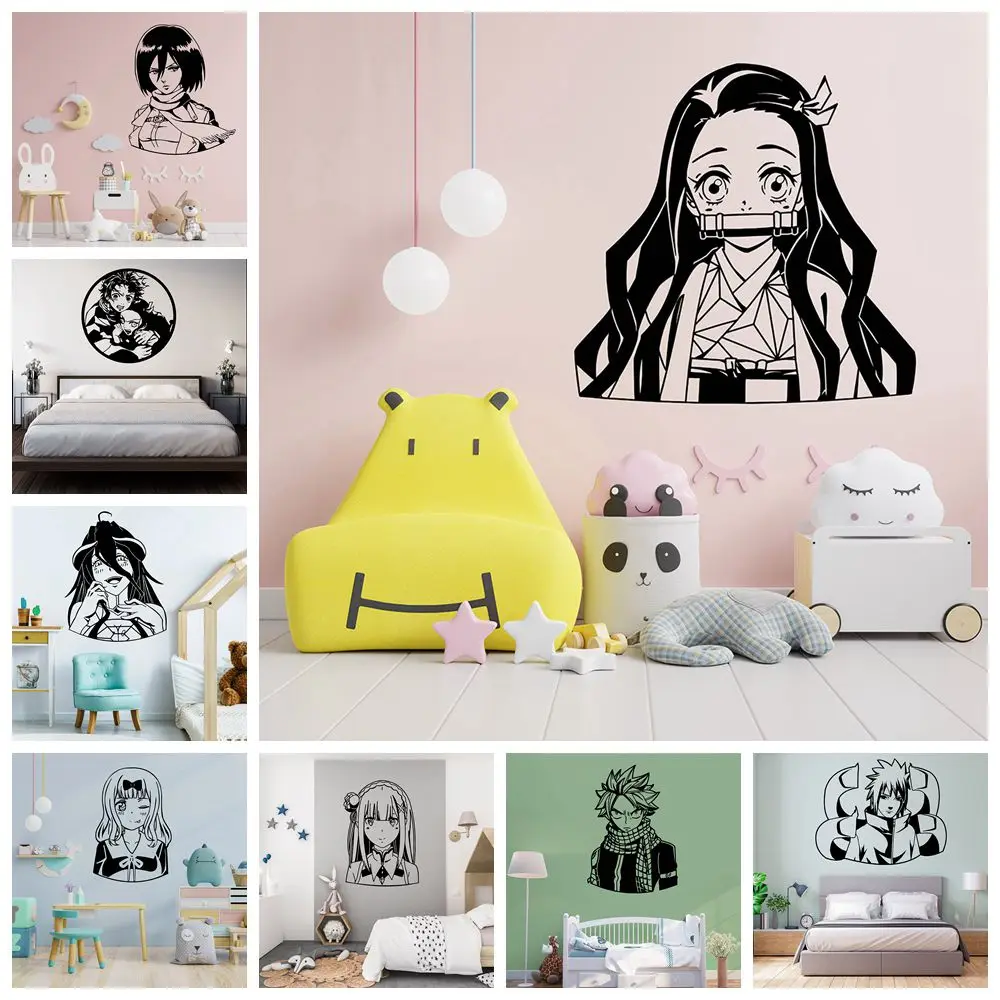 Baby Products Online - 41 Pcs Demon Killer Wall Stickers Cartoon Anime Wall  Stickers For Kids Bedroom Living Room Background Playroom Wall Decoration -  Kideno