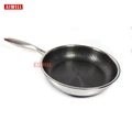 AIWILL HOT 304 Stainless Steel Skillet Household Induction Compatible Nonstick Fry Pan Cookware Use for Kitchen Restaurant 30cm preview-5