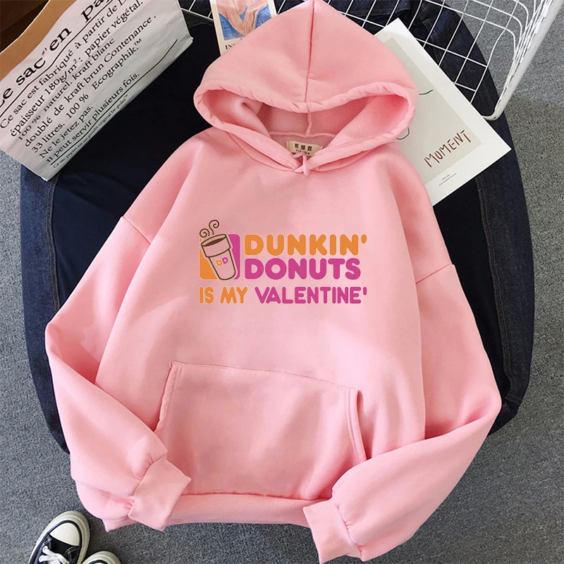 Acquistare Felpe con cappuccio | New style hot sale Valentine's Day gift Charli  Damelio Dunkin printed femme hoodie fashion Harajuku winter sweatshirt tops