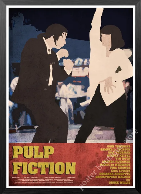 Αγορά Διακόσμηση σπιτιού  Pulp Fiction Posters Movie Poster Home  Furnishing decoration Kraft Poster/room decor Wall stickers