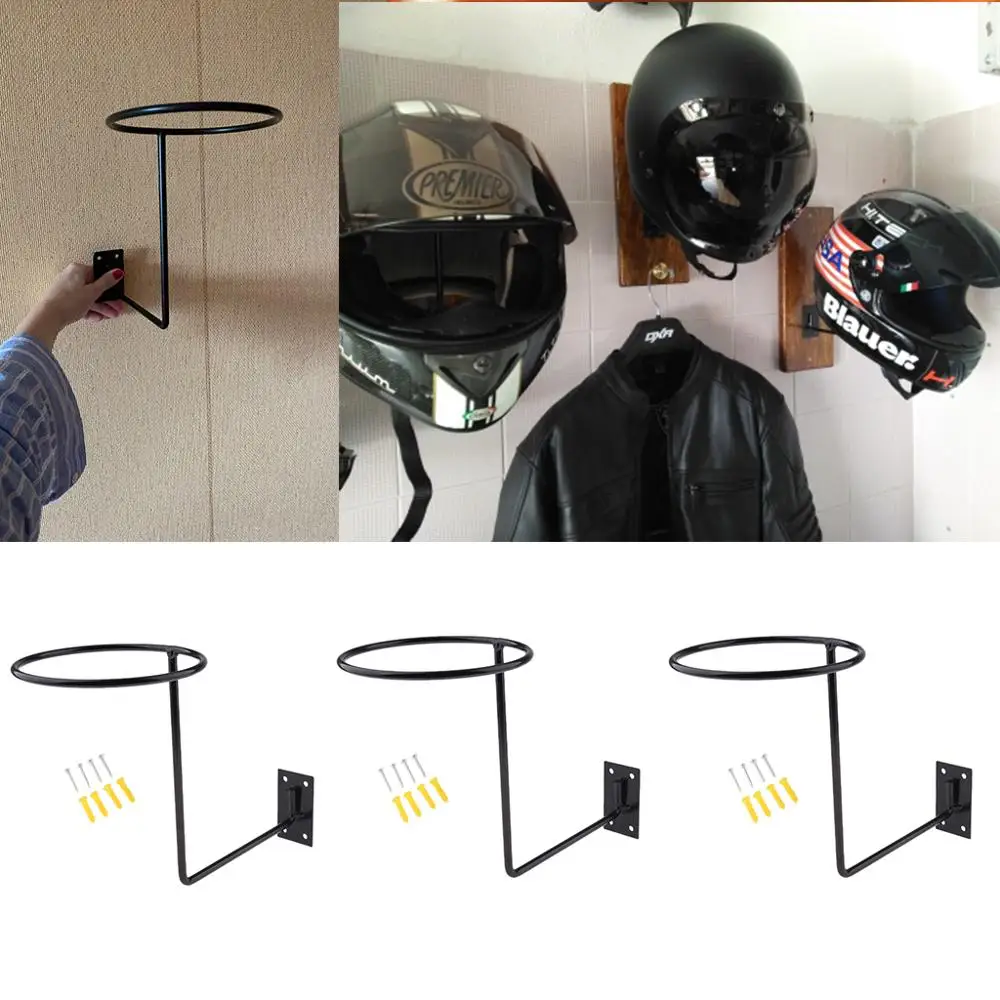 Coat Hat Cap Helmet Rack Black