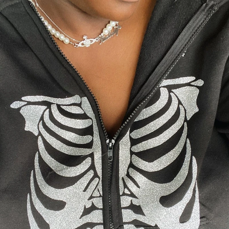 Vintage Y2K Gothic Sweatshirt Oversized 