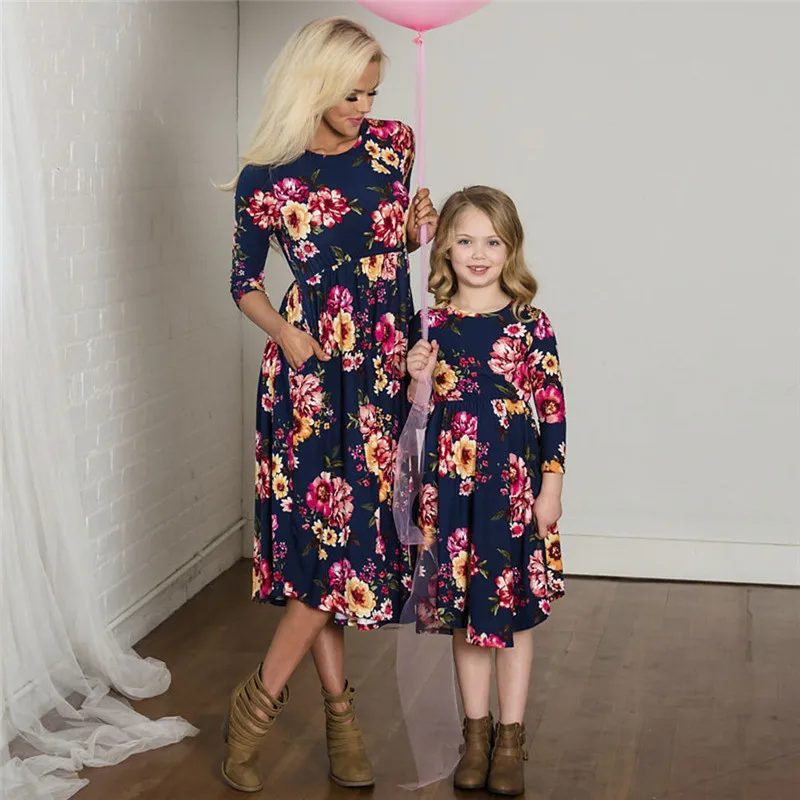 Mother Daughter Family Matching Dress 