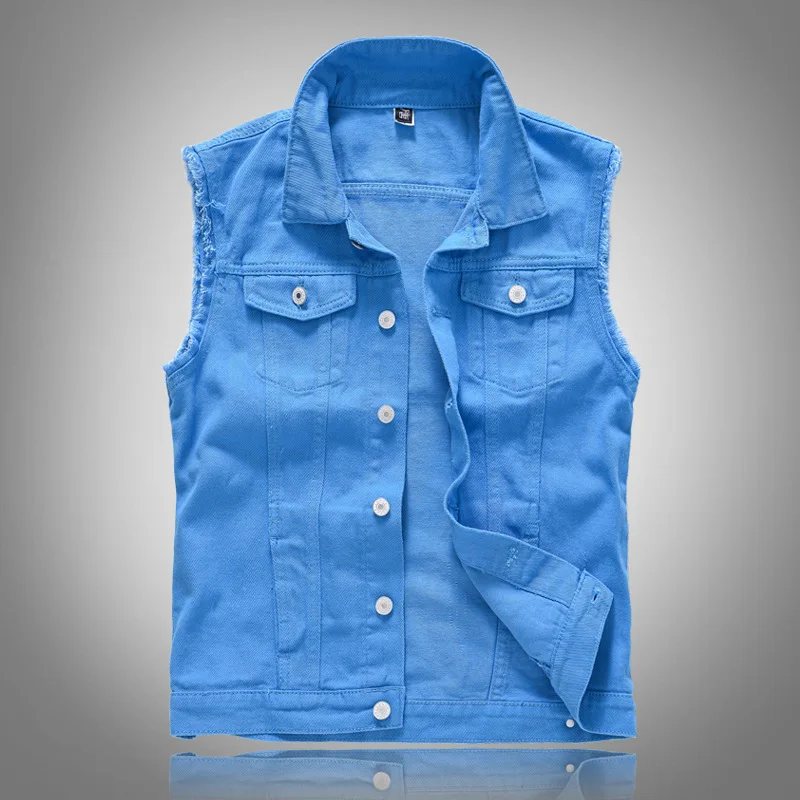 Men's Denim Vest 2021 Spring Cotton 