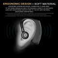 M&j v9 עסק ללא ידיים אלחוטי אוזניות Bluetooth עם מיקרופון שליטה על קול אוזניות עבור כונן להתחבר עם 2 טלפון