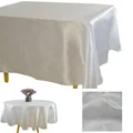 White Satin  Non-Splicing tailor-made Table Cloth preview-3