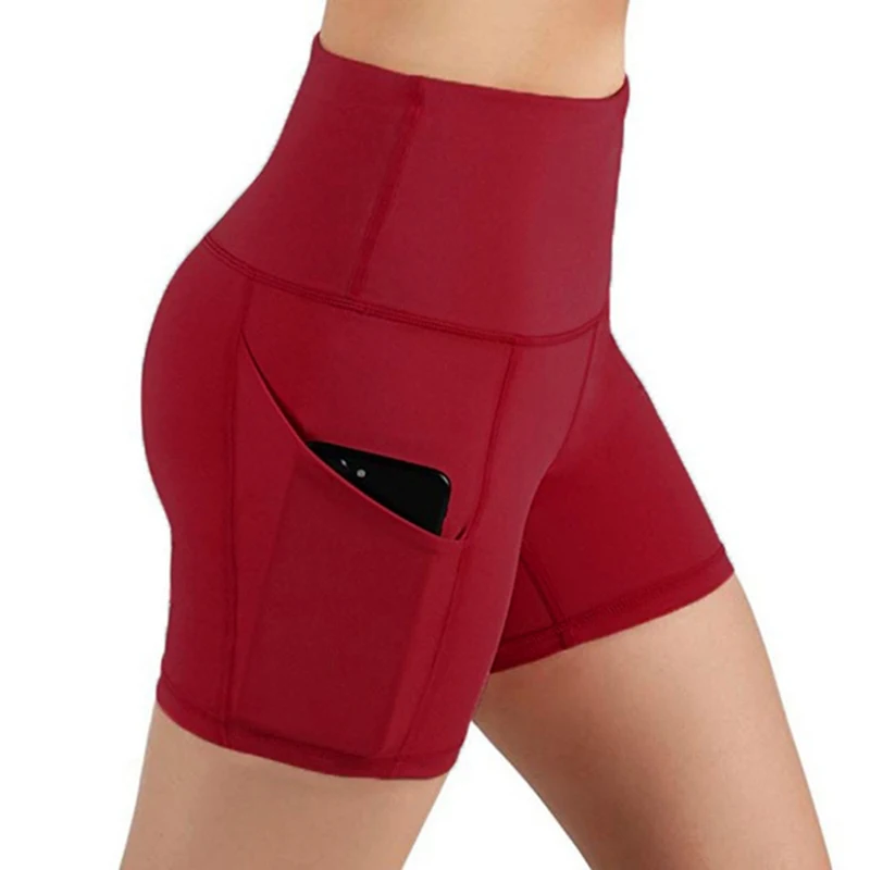Women High Waist Out Pocket Yoga Sports 