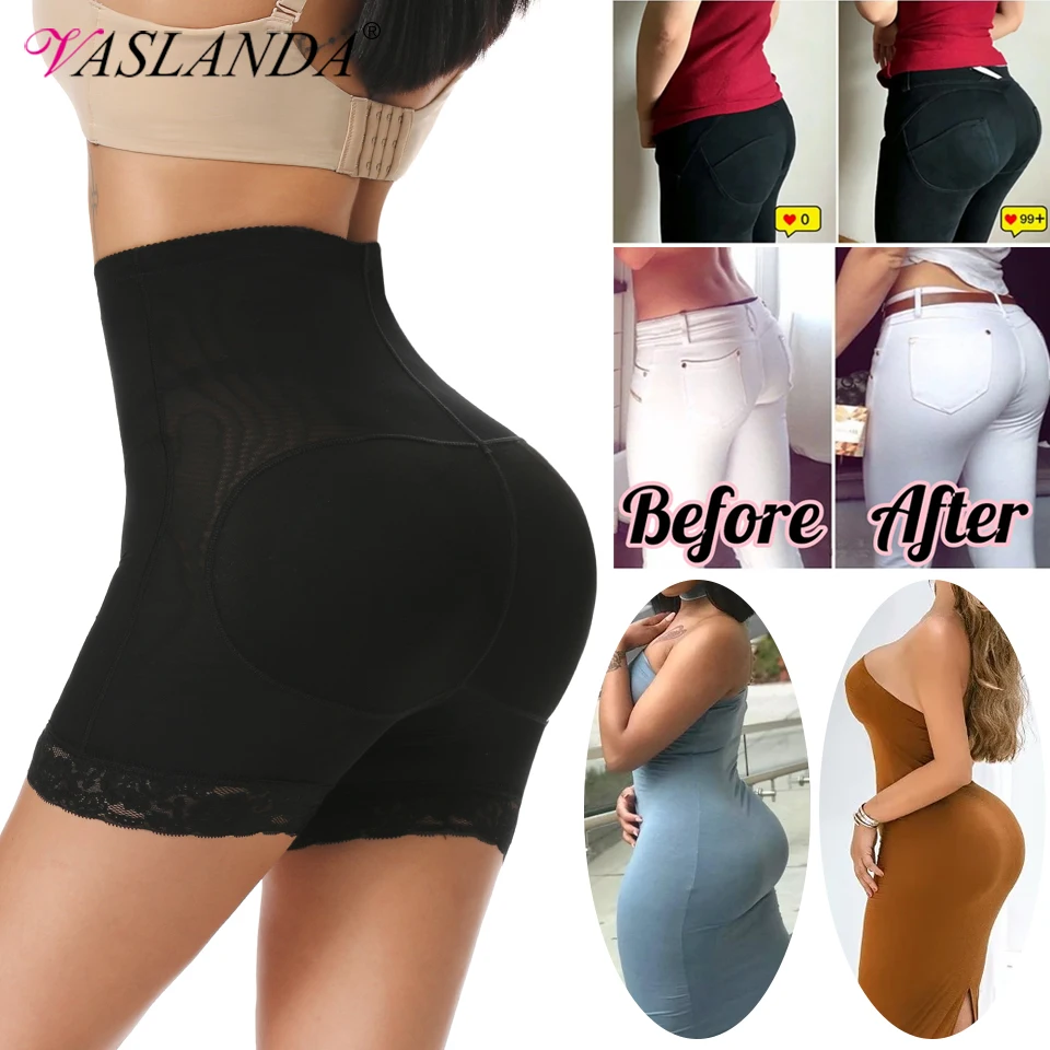 High Waist Trainer Body Shaper Padded Panty Buttock Booty